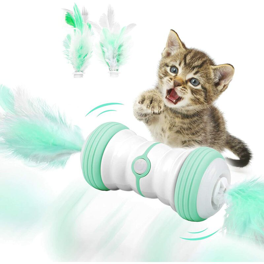 Bearsu - Interactive Cat Toys for Indoor Cats, Electronic Cat Toy with usb Rechargeable, Robotic Cat Feather Toy for Cats/Kitten Exercise, Automatic