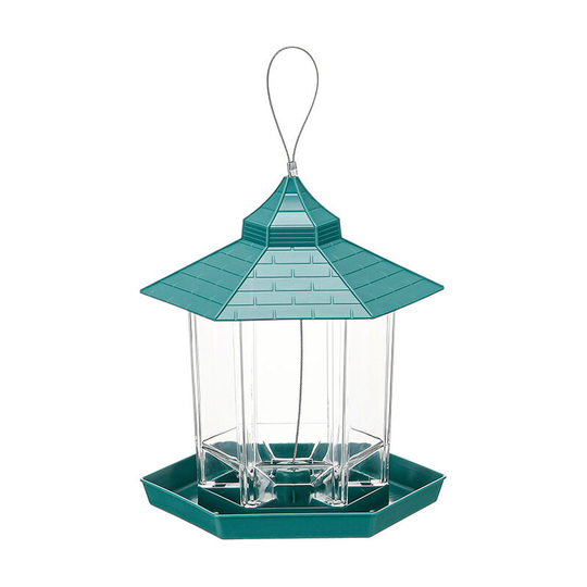 Large Capacity Waterproof Outdoor Hanging Bird Feeder-Seed Dispenser [Green]