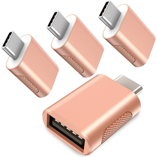 Perle Rare - 10Gbps usb c to usb 3.0 otg Upgrade Adapter (4-Pack), usb Type c Male to usb a Female, Thunderbolt 4/3 to usb Converter for MacBook