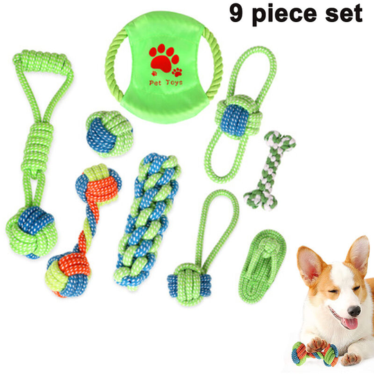 Large Dog Rope Toys, Dog Chew Toys, Dog Toys for Large, Large Dogs, 9pcs, style 1