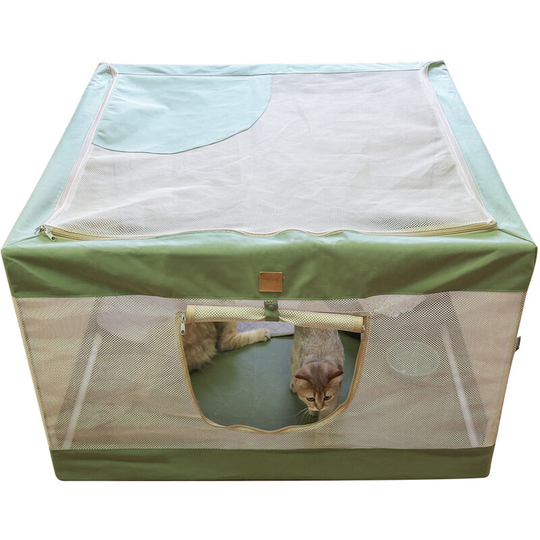 Pet Playpen Foldable Mesh Tent Kennel with Carrying Bag for Kittens Cats Puppy Dogs