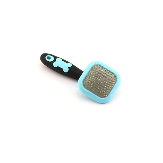 Dog Brush Gently Cleaning Pin Brush for Shedding Dog Hair Brush for Small Dogs Puppy Yorkie Poodle Rabbits Cats Blue (small) is suitable for pets