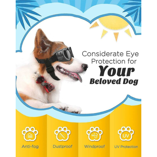 Small Dog Sunglasses Uv Protection Goggles Eye Wear Protection With Adjustable Strap Water Thsinde