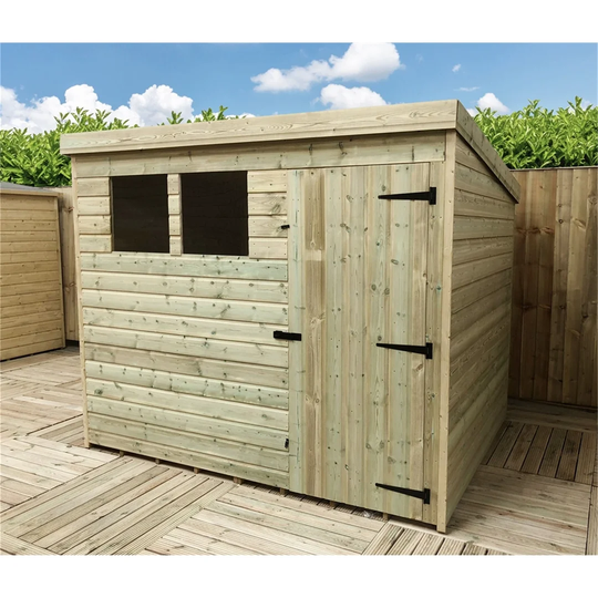 Relic 8 ft. W x 6 ft. D Solid Wood Garden Shed