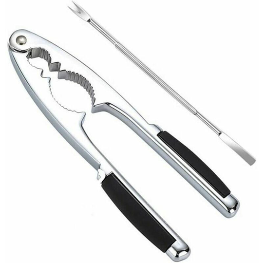 Nutcracker, Non-Slip Bottle Opener with Rubber Grips, 17cm Thick Nutcracker Nut Opener for Seafood Lobster Shell Crab Hazelnut Walnut