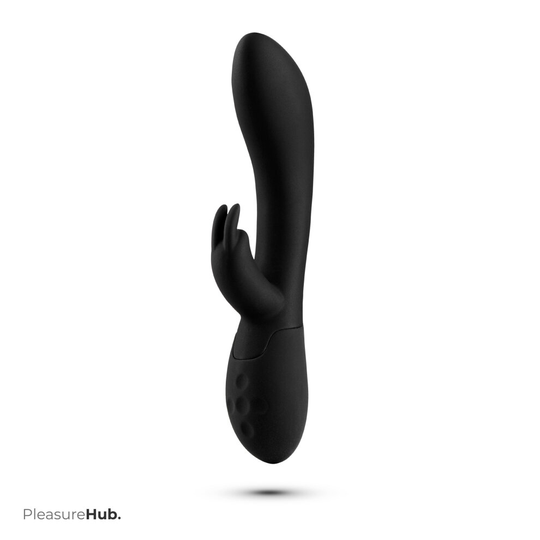 PleasureHub USB Rechargeable Rabbit Vibrator- Black