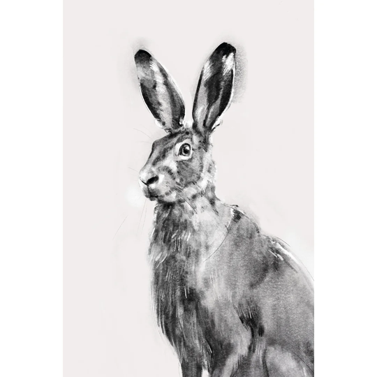 Wild Hare I by Emma Caroline - Wrapped Canvas Painting