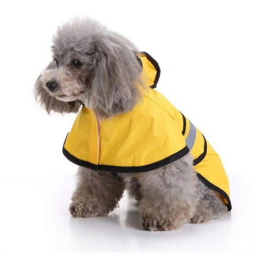 Waterproof Pet Dog Waterproof Golden Golden Dog Retriever Large Dog Waterproof Pet Reflective Dog Clothing Waterproof Poncho (Yellow 2xL)