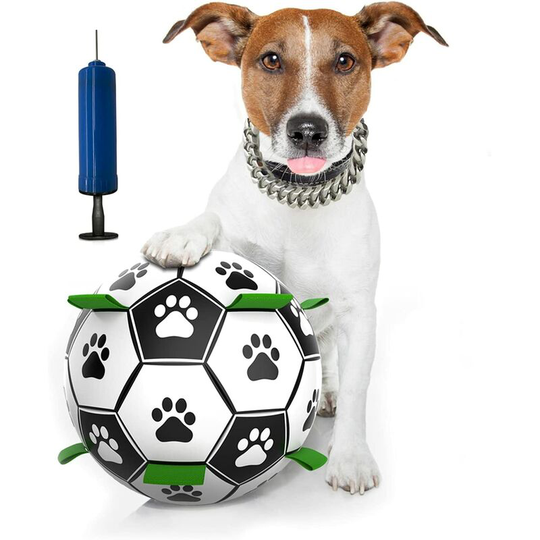 Dksfjkl - Dog toy ball, interactive dog toy with pull tabs, indoor and outdoor water toy, tug of war dog toy, suitable for small and medium sized