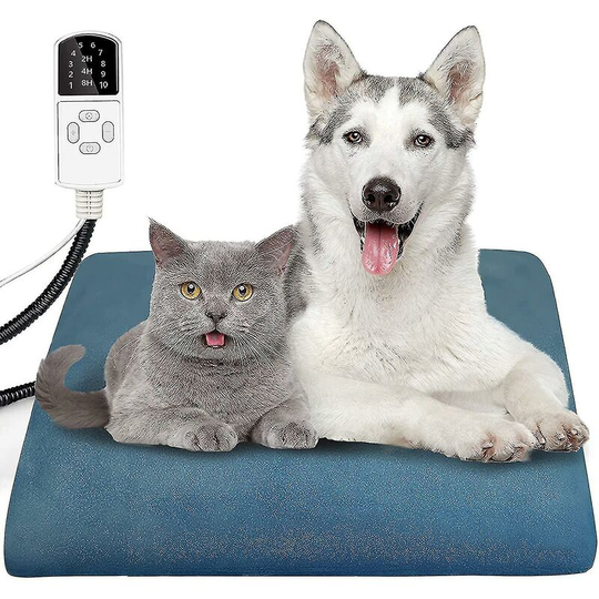 Pet For Cats Dogs With 10 Adjustable Temperature And 4 Adjustable Timer Heated Cat Bed Electric Blanket Chew Resistant Dog Crate Mattress