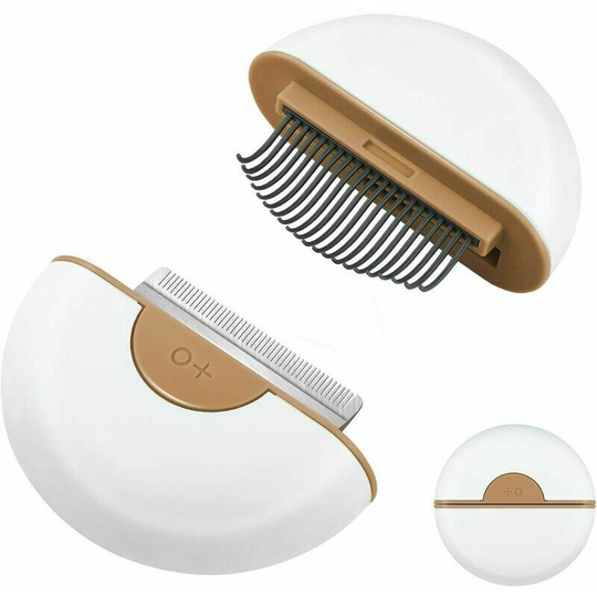 Cat comb, pets for pets 2 in 1 washable animal comb brush massage comb for cat and dog for long and short hair (pink) (khaki) animals (khaki)