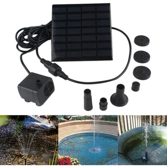 1.8 Watt Solar Power Water Pump Garden Fountain Submersible Pump Garden Plants Watering Kit