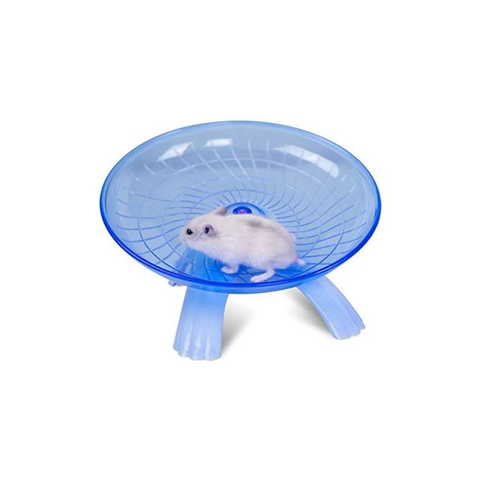 Small Animal Plastic Exercise Wheel - Quiet Non-Slip Disc for Hamster Hedgehog Small Pets Blue Exercise Wheel 18*18*11cm