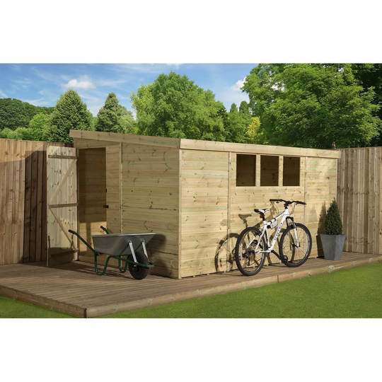 8 Ft. W x 14 Ft. D Shiplap Pent Wooden Shed