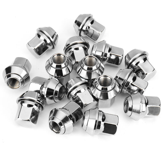 16pcs 19mm M12X1.5 Alloy Wheel Nuts Hex For Ford Fiesta MK4 MK5 MK6 MK7 MK8 C-Max(silver)