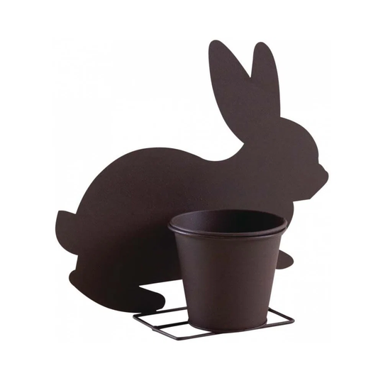 Rabbit Planter In Aged Metal