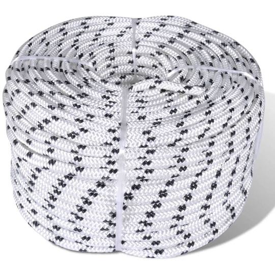 Braided Rope Coil Boat Line Polyester 14 mm x 50 m