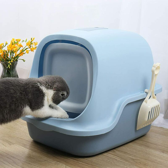 Thsinde - Convenient and Easy to Clean Cat Litter Box Fully Enclosed Hooded Cat Litter Box Cat Litter Box with Scoop, Easy to Clean, Holiday Gift in