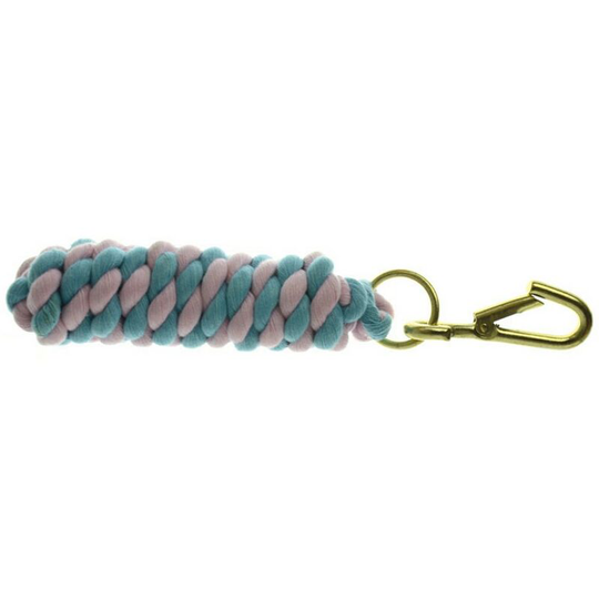 Two Tone Twisted Lead Rope (2.2 metres) (Baby Blue/Baby Pink) - Baby Blue/Baby Pink - HY