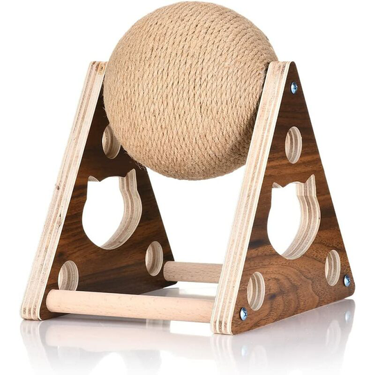 Cat Toy Scratching Post Cat Scratch Carpet Wood Base Cat Scratching Ball Playground And Perch Sisal Board Scratcher For Kittens And Cat