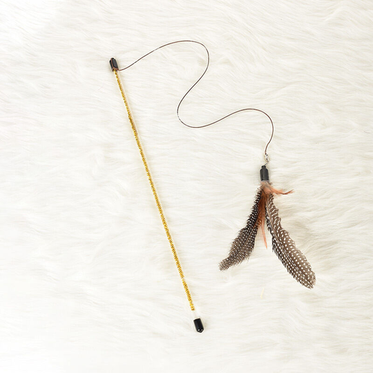 2pcs, Cat Toys, Fairy Feather Teasing, Interactive Teasing Rod, Cat Training, Cat Supplies