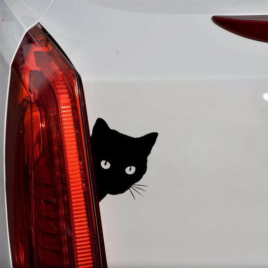Sun Flowergb - 5 Pack Cute Cartoon Cat Reflective Pet Cat Looking Car Stickers 5.5 Inch for Vehicle Car Truck Window Bumper Wall Decor Cat Litter Box