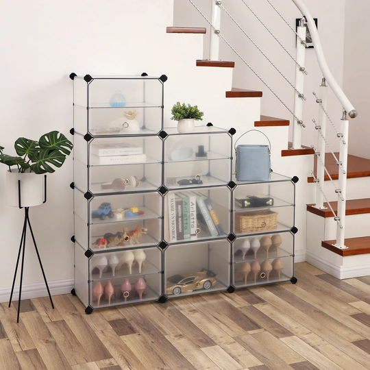 18 Pair Stackable Shoe Storage Cabinet