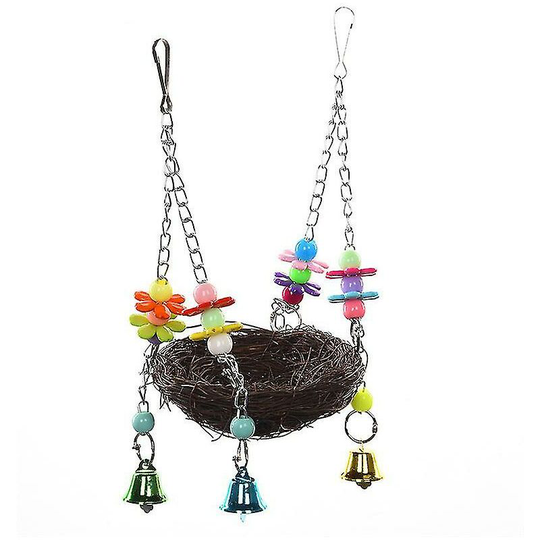 Handcraft Bird's Nest Toys Compatible With Birds Parrots To Play Bite Climb Thsinde