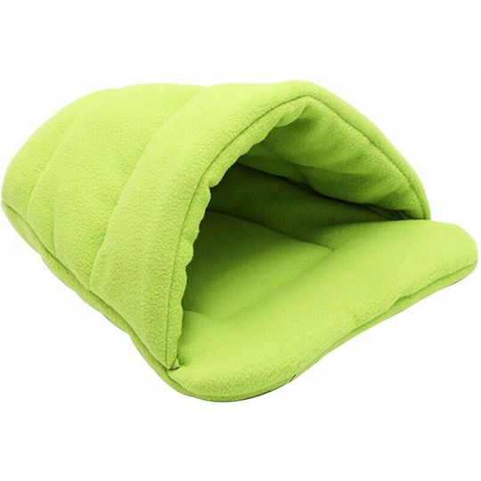 Dog kennel Warm pet sleeping bag Winter warm semi-firm kennel for kitten, green size s