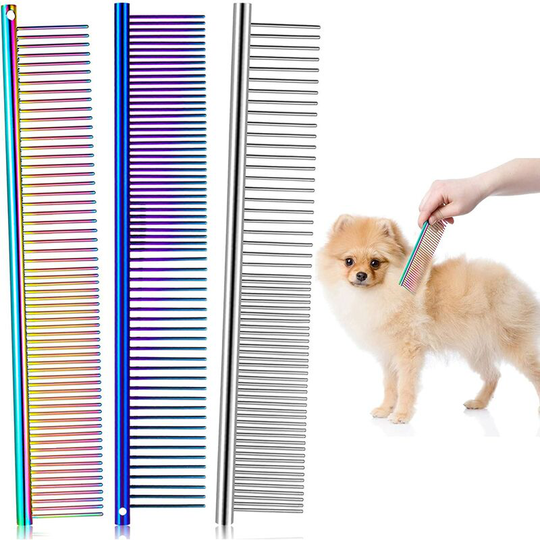 3 Pieces Pet Steel Combs, Pet Dog Cat Grooming