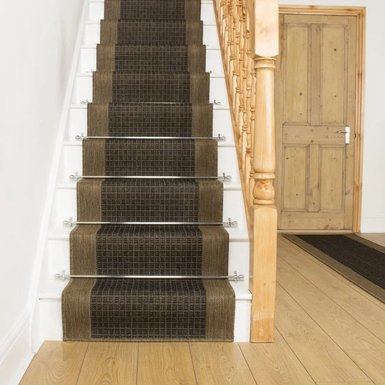 Almerton Flatweave Brown Stair Runner
