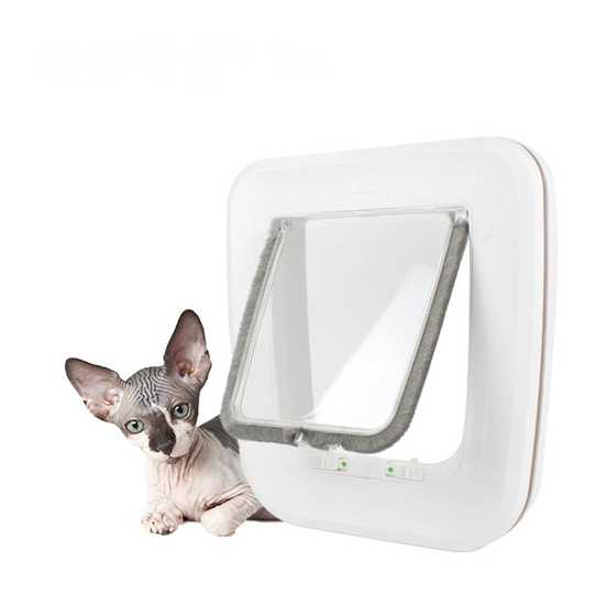 Pet Door Closes Automatically Selective Entry, Easy to Install, 4 Manual Lock Options, Energy Efficient, Windproof, Convenient, White