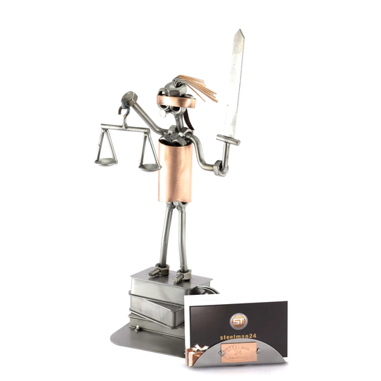 Justizia Screw Man Place Card Holder