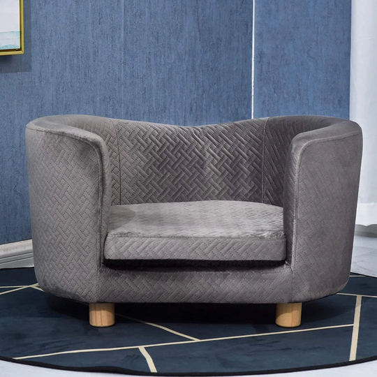 Brayson Dog Sofa in Silver