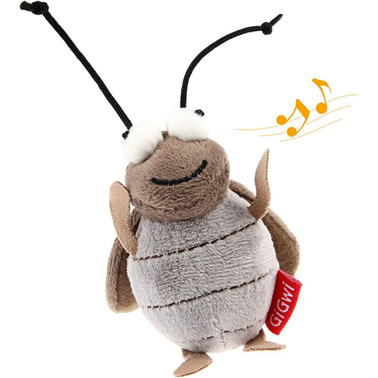Interactive cat Mr. Cricket toy, Melody Chaser Chirpy Bird cat toy plush toy, indoor squeaky toy for cats