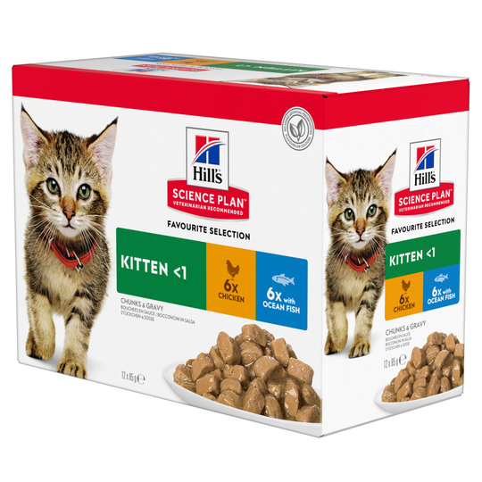 Hill's Science Plan Kitten Pouches - Fish Selection (12 x 85g)