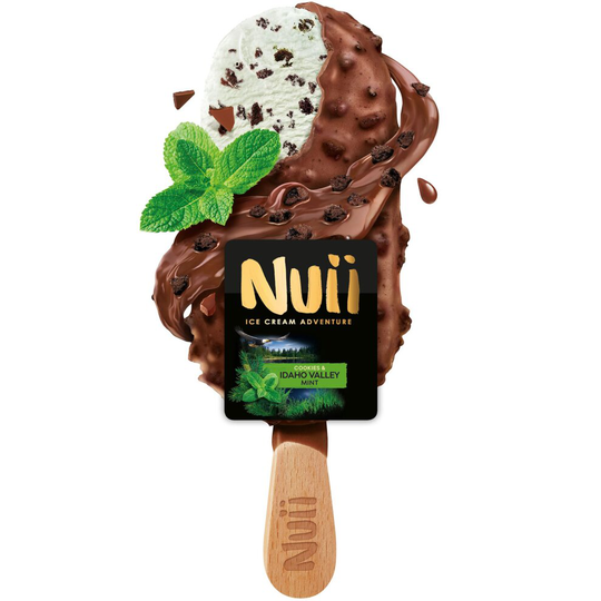 Nuii Cookies & Idaho Valley Mint Ice Cream Sticks - 20x90ml