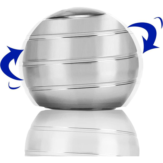 Kinetic Desk Toy Desk Metal Spinner Ball Gyroscope with Optical Illusion for Relieve Stress Inspire Creativity (Silve, 45mm)