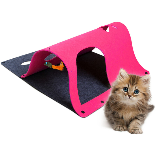 Kittens Cats Tunnel diy Felt Cloth Assemble Toy Pet Play Tunnels