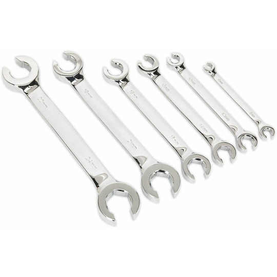 6 pack Flare Nut Spanner Set -Compression Joint Wrench / Crow Foot Brake Spanner