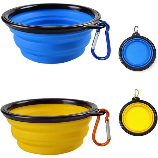 Lot De4Bols Foldable For Dog, Water Silicone Bowl For Portable Travel Dog for Puppy Cat Small and Medium