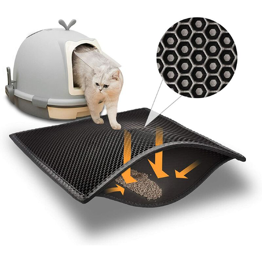 Cat Litter Mat-Super Size 24'X15' Black