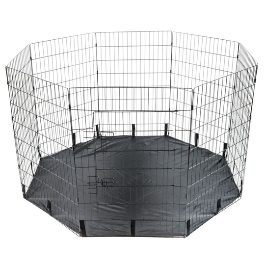 KCT - Extra Large 8 Panel Wire Play Pen + Floor/Cover