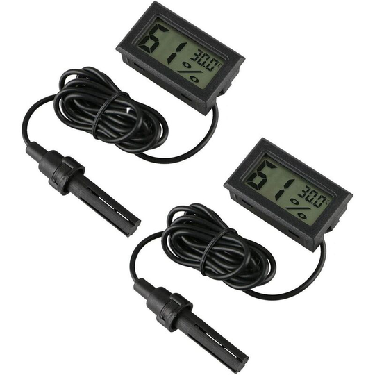 Joorrt - Digital Thermometer Hygrometer, Hygrometer Mini Thermometer Probe Thermometers Temperature Gauge Hdity Meter for Reptile Incubator Aquarium
