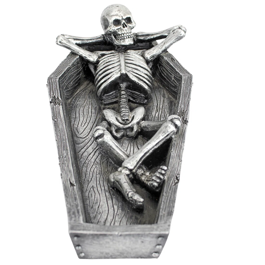 Resting His Weary Bones Skeleton Catch-All Sculpture