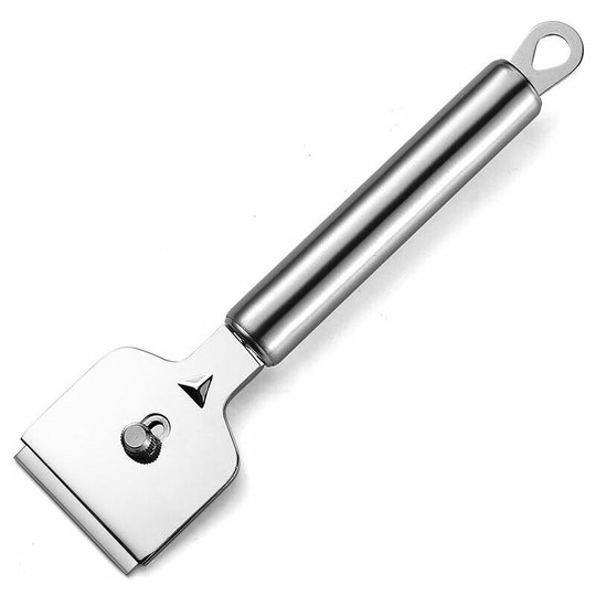 Glass Scraper, Ceramic Hob Scraper Cleaner for Induction Hob, Car, Glass, Mirror, Sticker, Cleaning (Stainless Steel),Fonepro