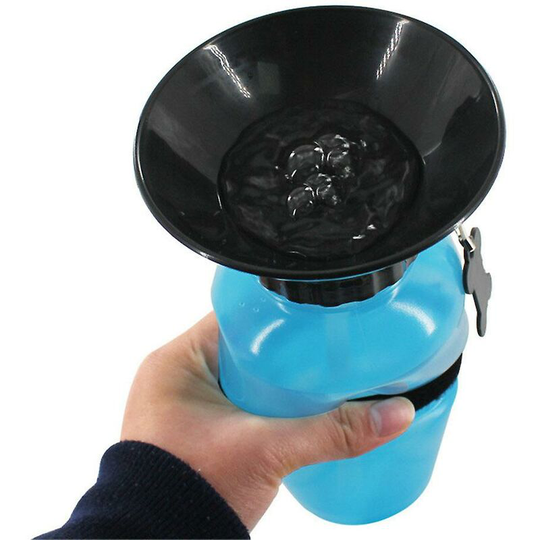 Thsinde - pet Dog Drinking Bottle Sports Squeeze Puppy Cat Portable Travel Outdoor Feeding Bowl Drinking Kettle Cup Water Dispenser, Blue, 10.5*21c