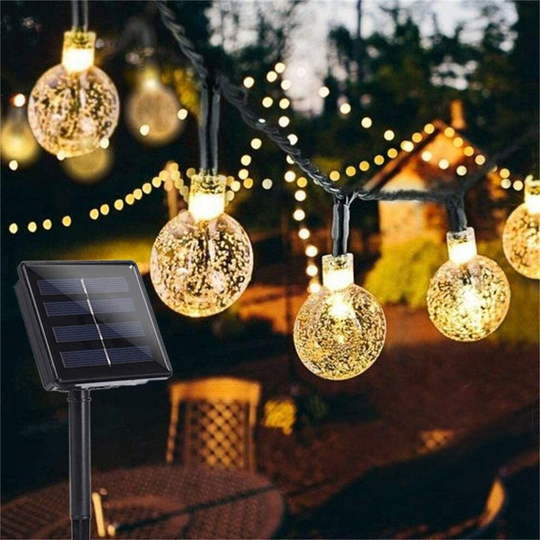 Garden Solar Lights,50 LED 24ft 8 Modes Waterproof Outdoor Fairy Globe Crystal Balls Decorative Garden Yard Home Party Wedding Christmas Decoration