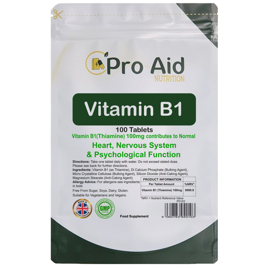 Vitamin B1 Thiamine 100mg Tablets 100 Pack by Proaid