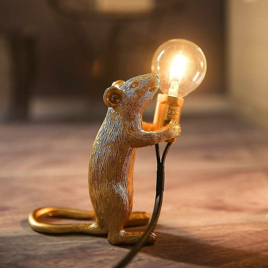 Deckon - Lamps modern led resin mouse table desk lamp night lights - Gold station